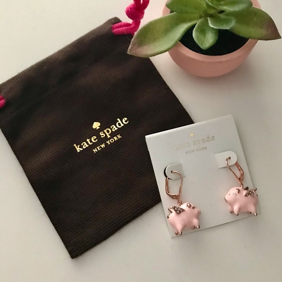 kate spade Jewelry - NWT Kate Spade Imagination Pig Earrings